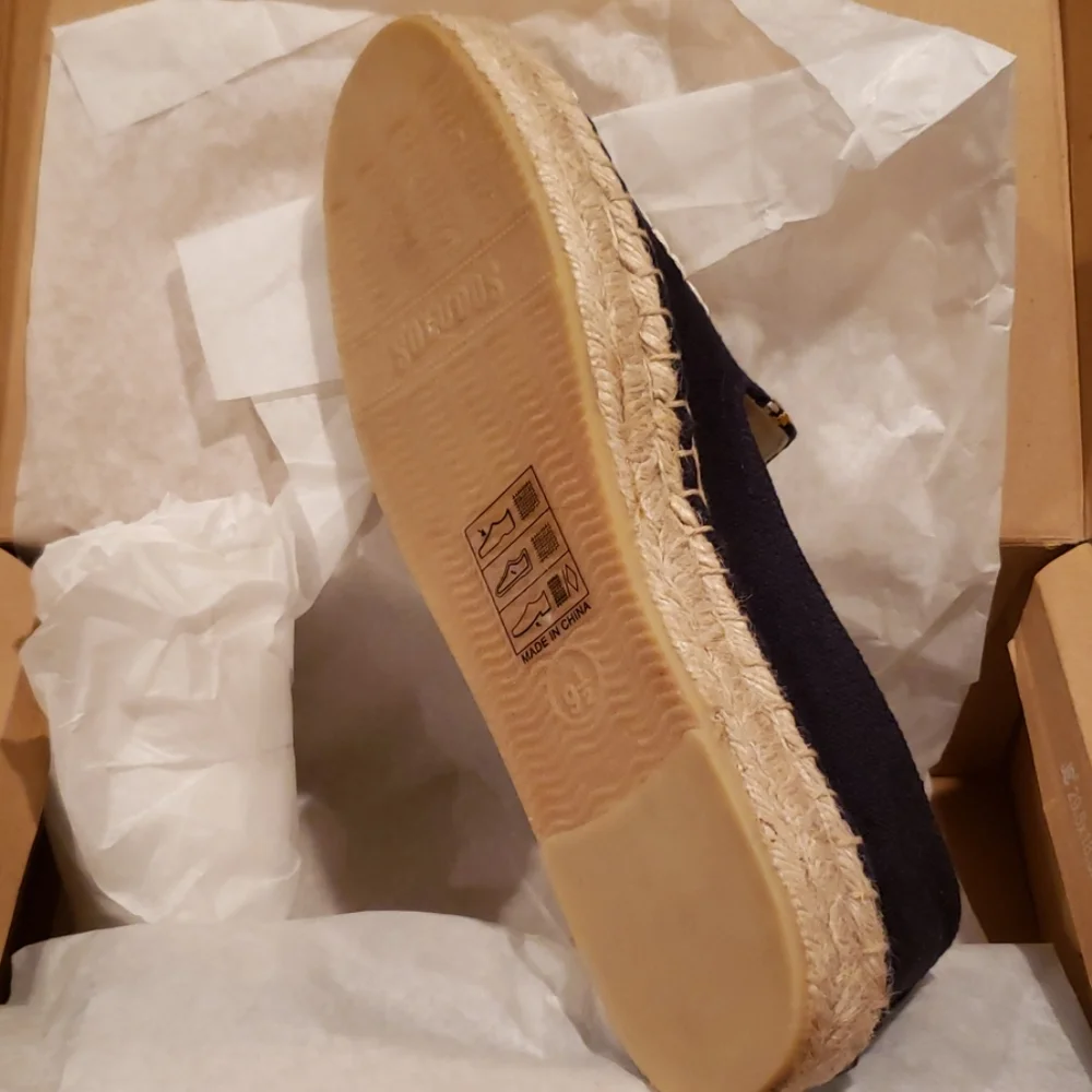 Soludos New Embroidered Platform Espadrilles SlipOn Flats Shoes Women's 9.5